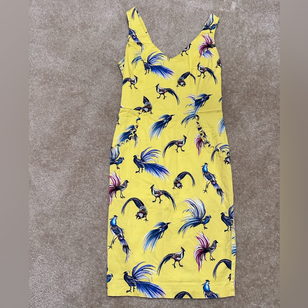 Peacock summer dress will rise the temp in your office